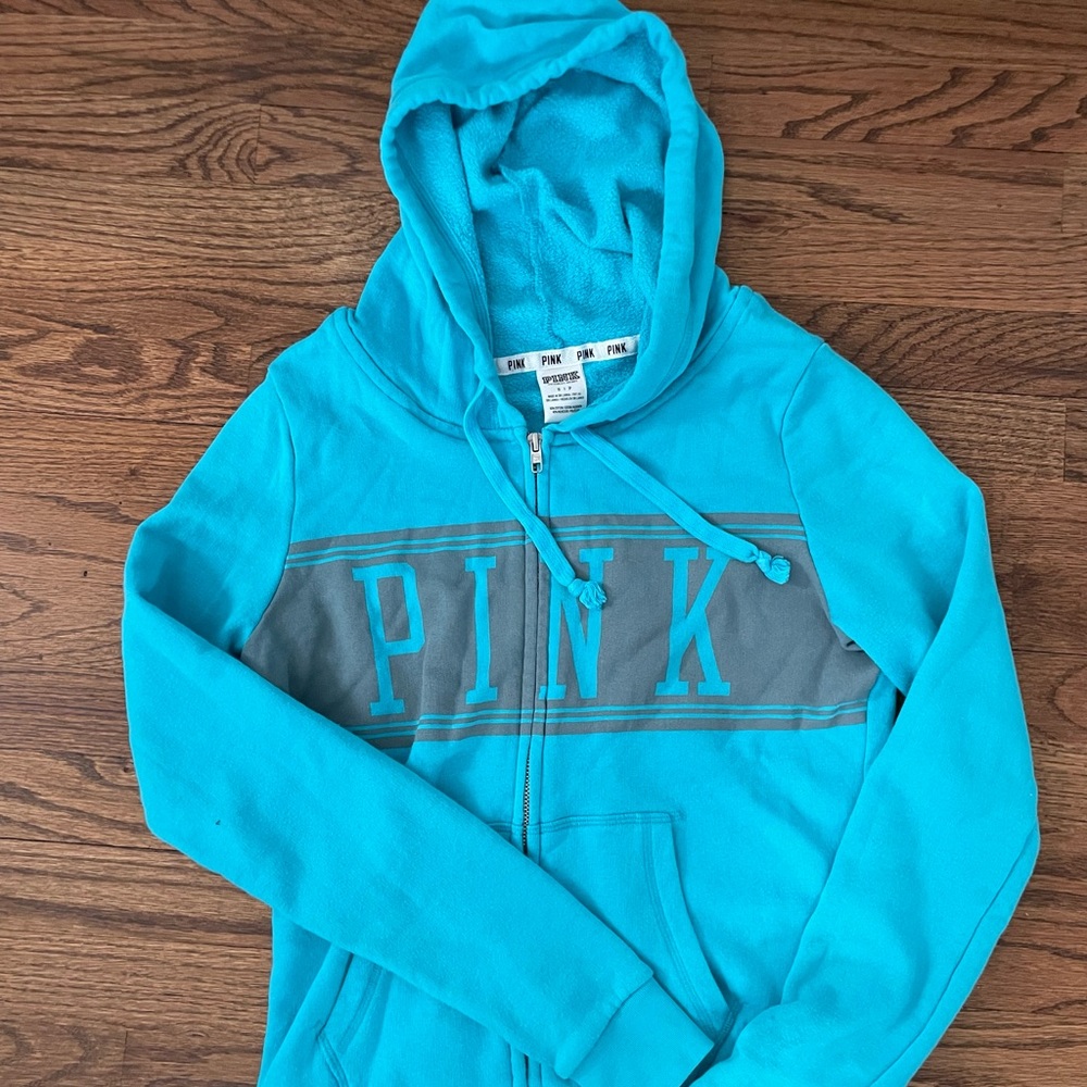 Blue zip up hoodie
